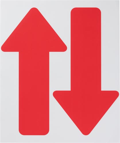 フロア誘導サイン　矢印　赤画像