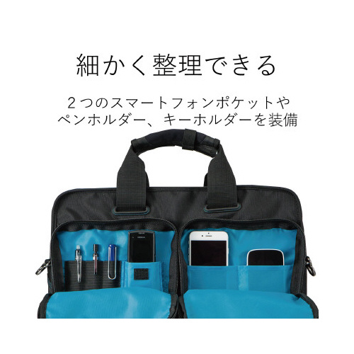 キャリングバッグ 機能特化 営業 角度を変えた状態で、開口部が見えるデザインのバッグ。