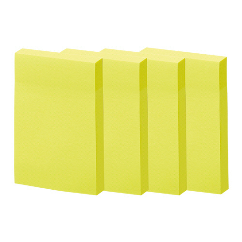 強粘着ふせん 75×50mm ﾋﾞﾋﾞｯﾄﾞｶﾗｰ･ｲｴﾛｰ 1ｾｯﾄ(30冊:10冊×3ﾊﾟｯｸ)画像