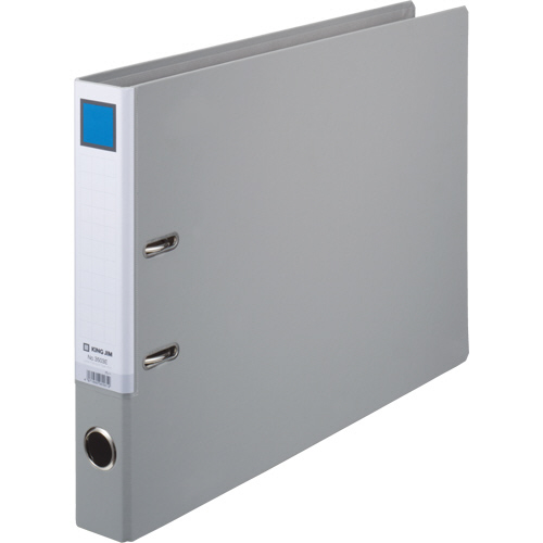 ﾚﾊﾞｰ式ｱｰﾁﾌｧｲﾙ A3ﾖｺ 2穴 300枚収容 30mmとじ 背幅50mm ｸﾞﾚｰ 1冊画像