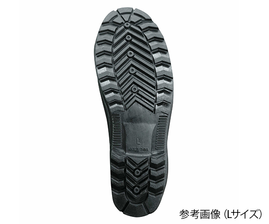 安全ショートブーツ　L（25.5～26.0） つま先の部分がしっかりとした黒いブーツが横向きに置かれている様子