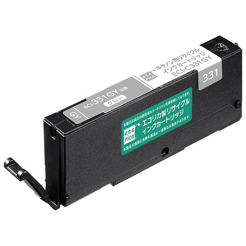 ﾘｻｲｸﾙｲﾝｸｶｰﾄﾘｯｼﾞ ｸﾞﾚｰ(染料) [ｷﾔﾉﾝ:BCI-331GY互換] ECI-C331GY 1個画像