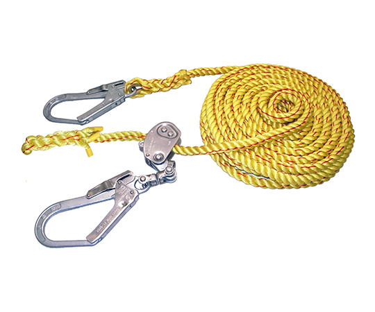 ニューテトロン水平親綱(緊張器付) 両端大口径フック付 約16mmφ×20m