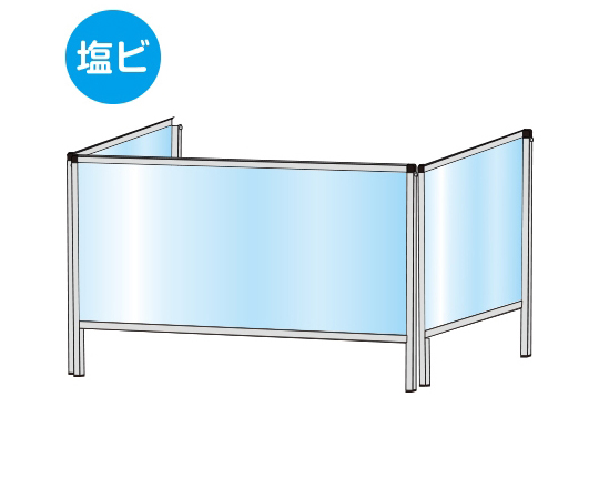 パーテーションスタンド　三面　450×900mm　（塩ビ仕様）画像