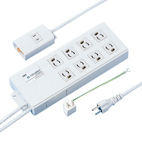 ノイズフィルタタップ　手元集中スイッチ付　3P・8個口　手元2P・1個口　2.0m　1個画像
