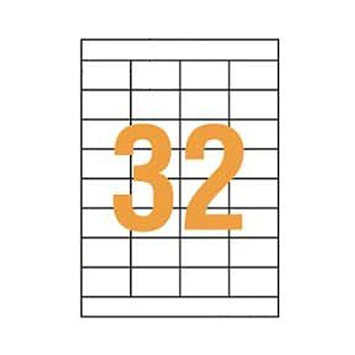 LPﾀｯｸﾗﾍﾞﾙ A4判 34×52.5mm(32片入) 1箱(100ｼｰﾄ)画像