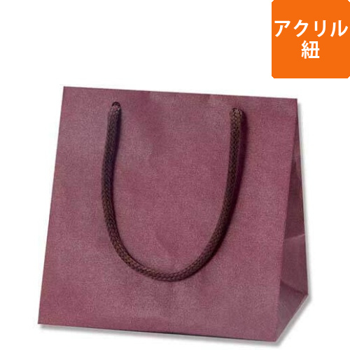 手提げ紙袋（エンジ・アクリル紐・幅160×マチ110×高さ160mm）画像