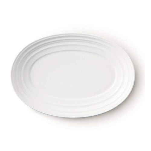 オーバルプレート 22cm 洋食器 SWIRL スワール ホワイト画像
