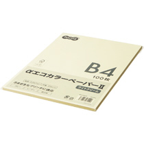 αｴｺｶﾗｰﾍﾟｰﾊﾟｰII B4 ﾗｲﾄｸﾘｰﾑ 少枚数ﾊﾟｯｸ 1冊(100枚)画像