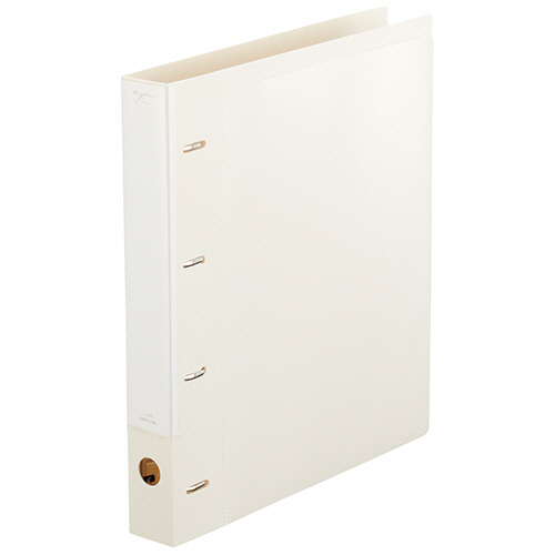 myfa ｺﾚｸｼｮﾝﾌｧｲﾙ A4ﾀﾃ 4穴 300枚収容 30mmとじ 背幅41mm ﾐﾙｷｰﾎﾜｲﾄ 1冊画像