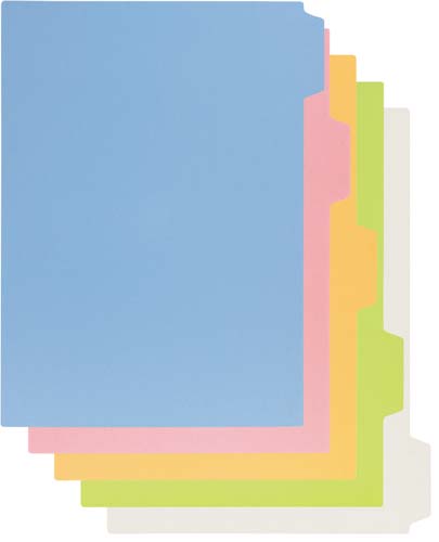 ＳＷカラーインデックスシート５山　１セット画像