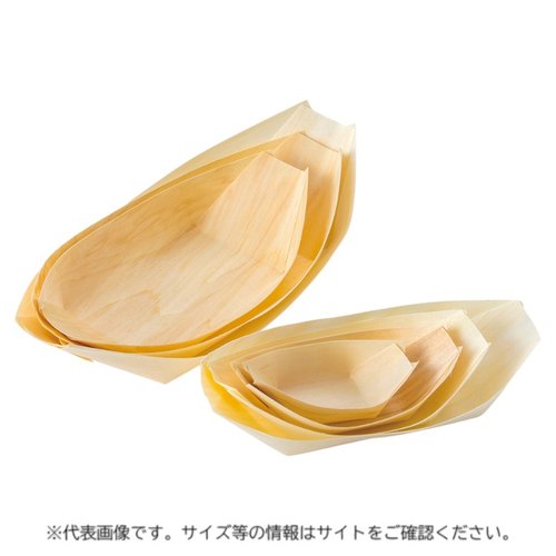 木製トレー 経木舟(ポプラ)3号 50枚入 萬洋