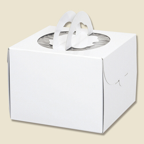 手提げｹｰｷ箱 ﾃﾞｺﾎﾜｲﾄ 4寸 1ｾｯﾄ(100枚:10枚×10ﾊﾟｯｸ)画像