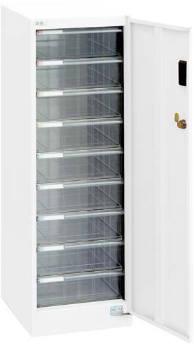 セキュリティーフロアケース　９段　白画像