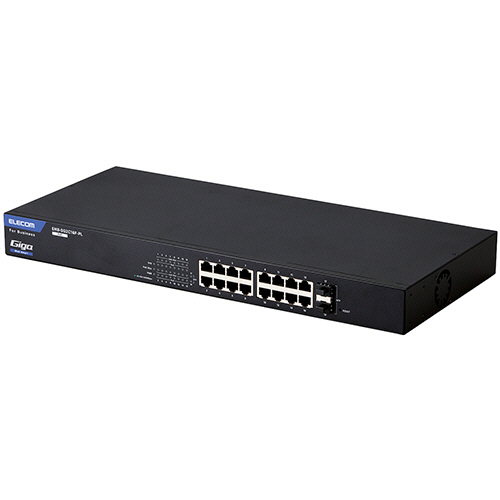 レイヤー2　Giga対応　PoE　Webスマートスイッチ　RJ-45×16ポート　SFP×2ポート　1台画像