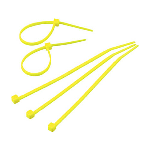 ｶﾗｰｹｰﾌﾞﾙﾀｲ 黄 幅4.8×長さ300mm 1ﾊﾟｯｸ(100本)画像