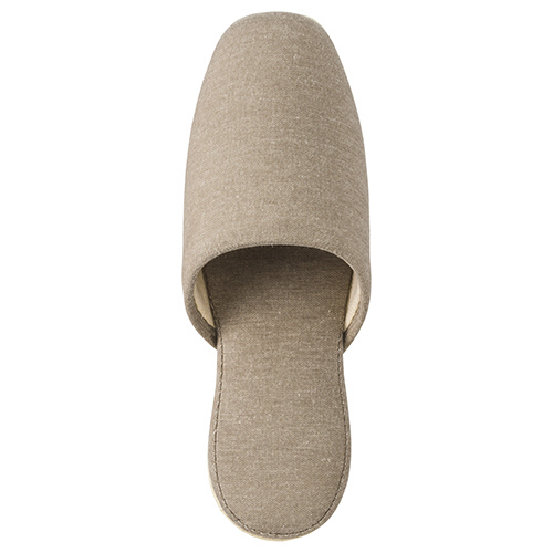 ｼｬﾝﾌﾞﾚｰ生地ｽﾘｯﾊﾟ ﾍﾞｰｼﾞｭ 1足画像