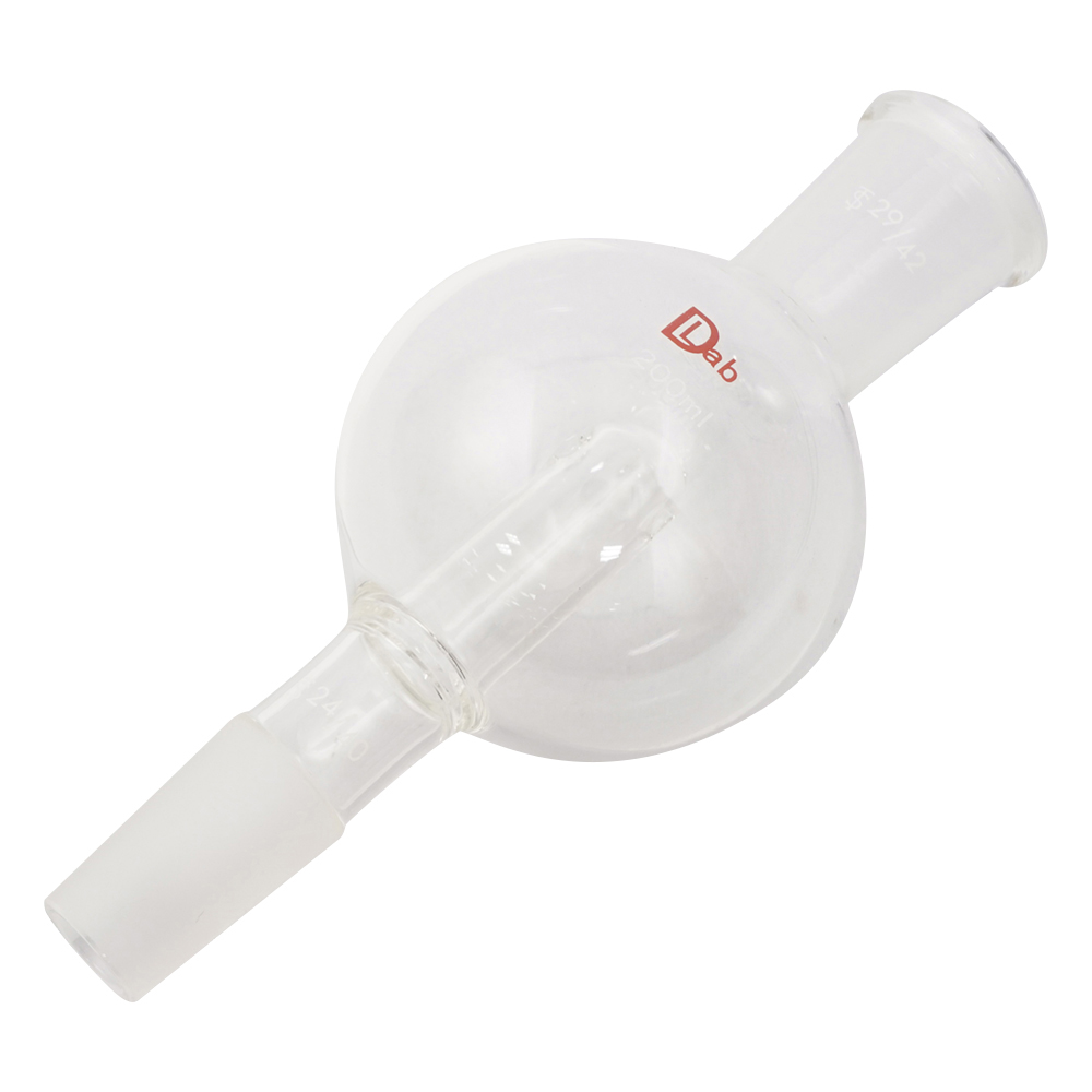 ロータリーエバポレーター用トラップ球 上部摺合 TS29/42 下部摺合 TS24/40