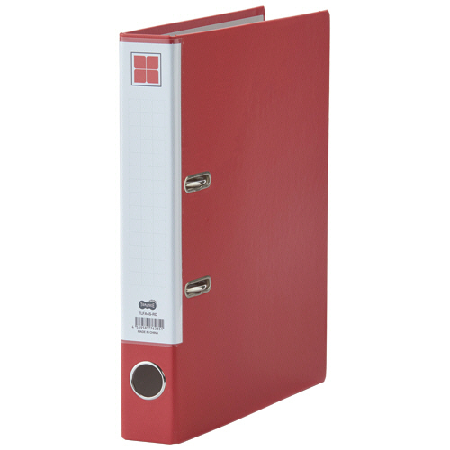 ﾚﾊﾞｰ式ｱｰﾁﾌｧｲﾙ A4ﾀﾃ 2穴 280枚収容 28mmとじ 背幅50mm 赤 1冊画像