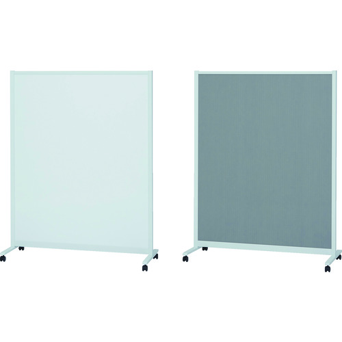 ＴＲＵＳＣＯ　パーテーションホワイトボード片面掲示板タイプ　キャスター付　Ｗ９００×Ｈ１５００画像