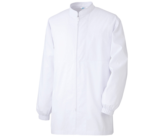白衣　食品産業向け　男女共用　長袖コート　上　ホワイト　4L画像