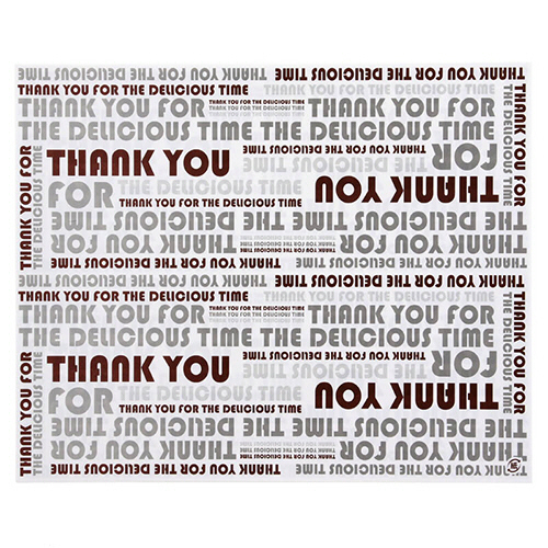 ｸﾚｰﾌﾟ包装紙四角 ﾃﾞﾘｼｬｽﾀｲﾑﾌﾞﾗｳﾝ 255×207 1ｾｯﾄ(4000枚:100枚×40ﾊﾟｯｸ)画像