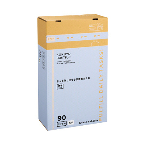 ﾋﾋﾞﾌﾙ さっと取り出せる低密度ｺﾞﾐ袋 厚手 90L 乳白 1箱(120枚)画像