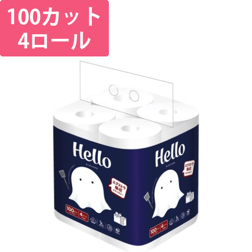 ハローキッチンタオル100カット4ロール画像