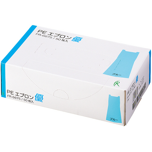 PEｴﾌﾟﾛﾝ優 袖なし ﾌﾞﾙｰ 1箱(50枚)