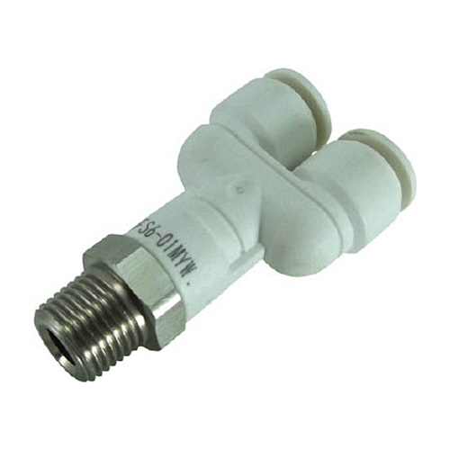 ﾀｯﾁｺﾈｸﾀｰﾌｧｲﾌﾞ ﾒｲﾙﾌﾞﾗﾝﾁﾜｲ(ﾎﾜｲﾄﾎﾞﾃﾞｨｰ)6mm･R1/8 1個画像