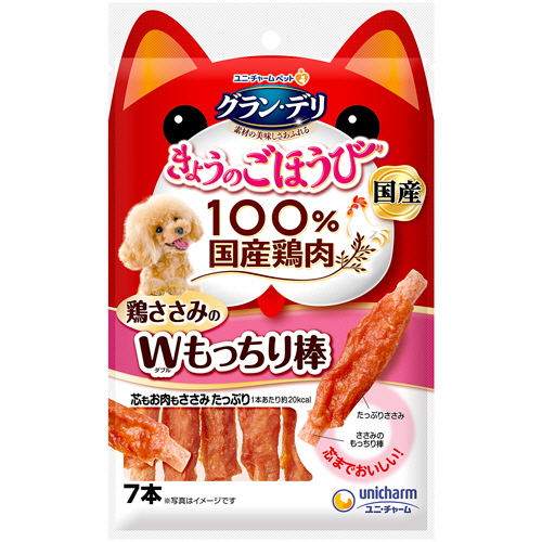 ｸﾞﾗﾝ･ﾃﾞﾘ きょうのごほうび 鶏ささみのﾀﾞﾌﾞﾙもっちり棒 1ﾊﾟｯｸ(7本)画像