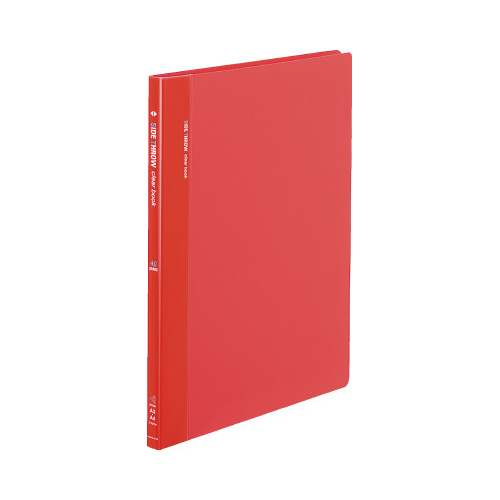 クリヤーブック固定式・横入　Ａ４縦　４０Ｐ　赤Ｘ３画像