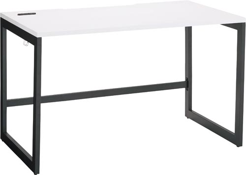 リスムデスクＤ７００Ｗ１２００　黒脚　ホワイト