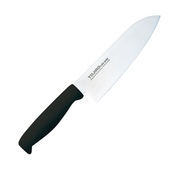 包丁 TOJIROカラー三徳 17cm ブラック F-262BK 藤次郎画像