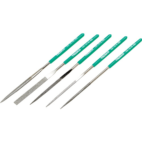 ダイヤモンドヤスリ　精密用　刃長50mm　5種類組　1セット(5本:各1本)画像
