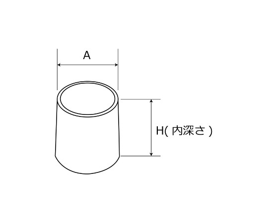 パイプキャップ　黒丸　10mm　10mm×15mm　4個入 黒い丸型のパイプキャップが4個束で並んでいる状態