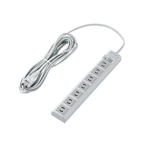 抜け止めﾏｸﾞﾈｯﾄ雷ﾀｯﾌﾟ 2P･7個口 ﾎﾜｲﾄ 5.0m 1個画像