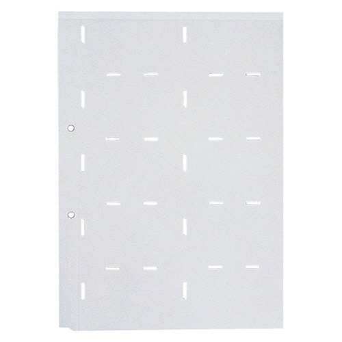 名刺ﾎﾙﾀﾞｰ台紙 A4ﾀﾃ 2穴 両面20ﾎﾟｹｯﾄ ﾀﾃ入れ ｸﾞﾚｰ 1ﾊﾟｯｸ(10枚)画像