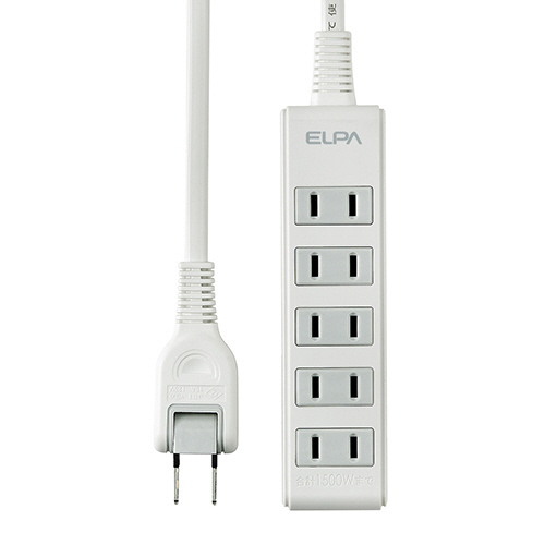 ｺﾝﾊﾟｸﾄﾀｯﾌﾟ 5個口 1m ﾎﾜｲﾄ 1個