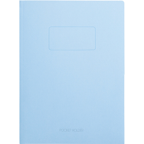 ﾎﾟｹｯﾄﾎﾙﾀﾞｰ 両面ﾎﾟｹｯﾄ A4(見開きA3) ﾌﾞﾙｰ 1枚画像