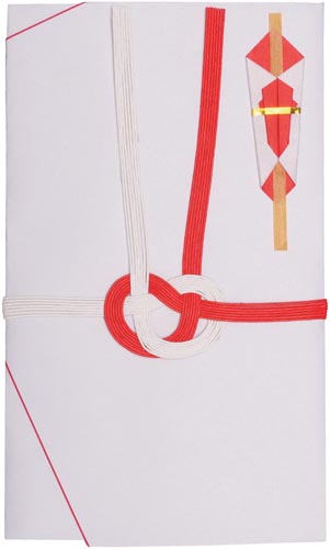 祝儀袋　御祝　大阪折赤白７本結切　祝字無　３０枚入画像