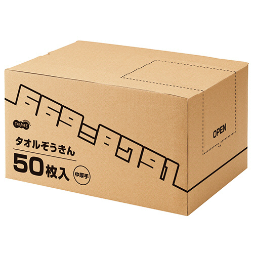 ﾀｵﾙぞうきん 中厚手 1箱(50枚)画像