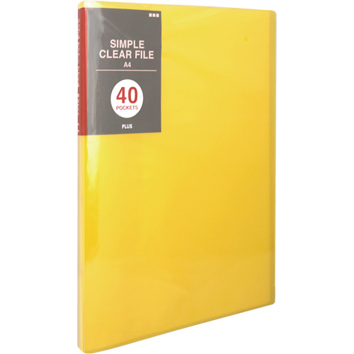 ｼﾝﾌﾟﾙｸﾘｱｰﾌｧｲﾙ A4ﾀﾃ 40ﾎﾟｹｯﾄ 背幅20mm ｵﾚﾝｼﾞ 1冊画像