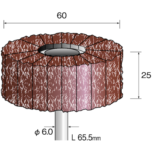 ﾐﾆﾓ ｸｯｼｮﾝｻﾝﾀﾞｰ 放射#400 φ 60 1本画像