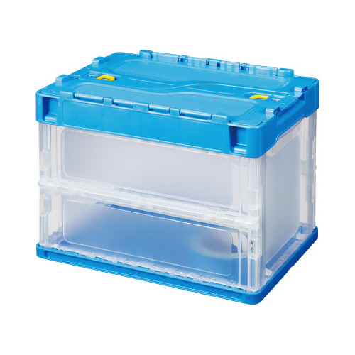 薄型軽量オリコン　２０Ｌ　フタ一体型　半透明１０個