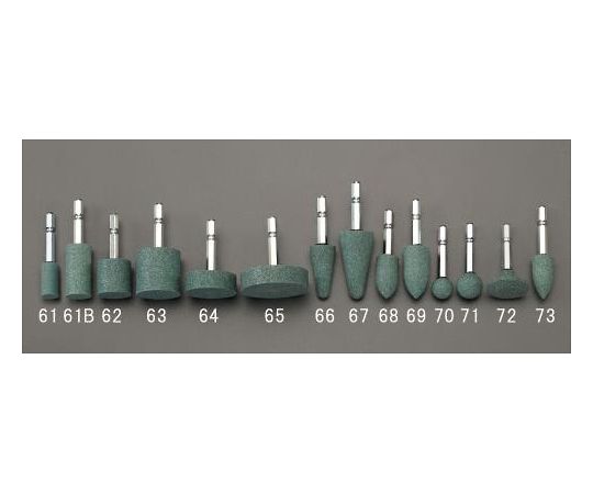 19x38mm/6角軸　軸付砥石(傘/GC)画像