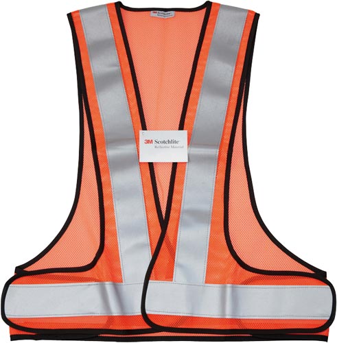 ３Ｍ　高視認性　反射ベスト　レッドオレンジ　１着画像