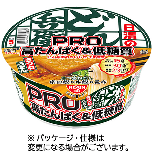 日清のどん兵衛PRO 高たんぱく&低糖質 きつねうどん 86g 1ｹｰｽ(12食)