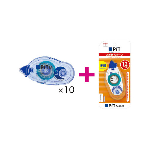 テープのり　ピットテープＭＳ１２　１０個＋詰替１個画像