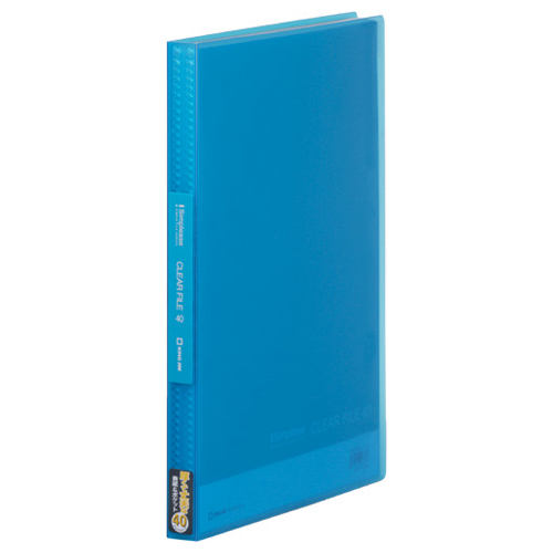 ｼﾝﾌﾟﾘｰｽﾞ ｸﾘｱｰﾌｧｲﾙ(透明) A4ﾀﾃ 40ﾎﾟｹｯﾄ 背幅22mm 青 1ｾｯﾄ(8冊)画像